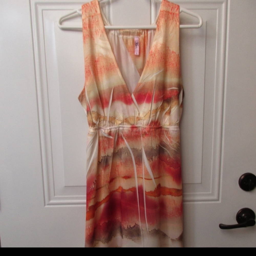 Kiara  V-Neck Racer-Back Sublimation  Dress Size L